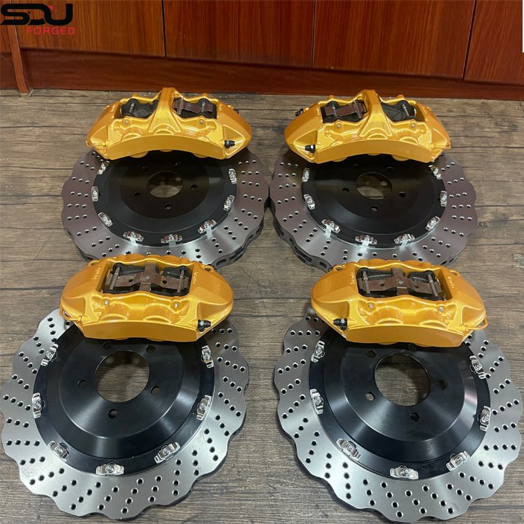 Gold Red Caliper Gt6 Big Brake Kit Wrx for Rx8 with Drilled Disc, Ty3, Line Drilled Rotor, Custom Caliper Color